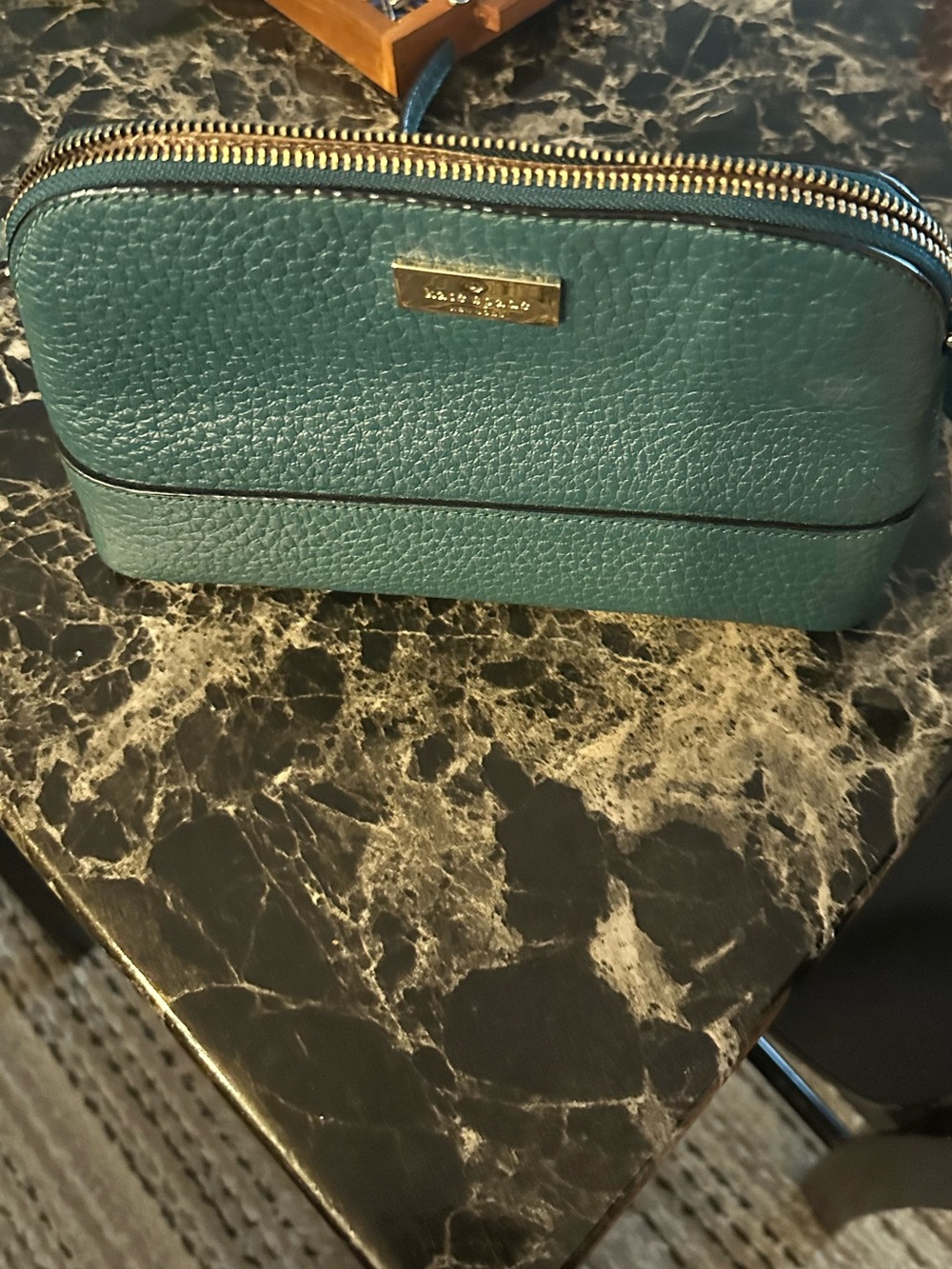 kate spade Teal Pebbled Leather Crossbody Bag